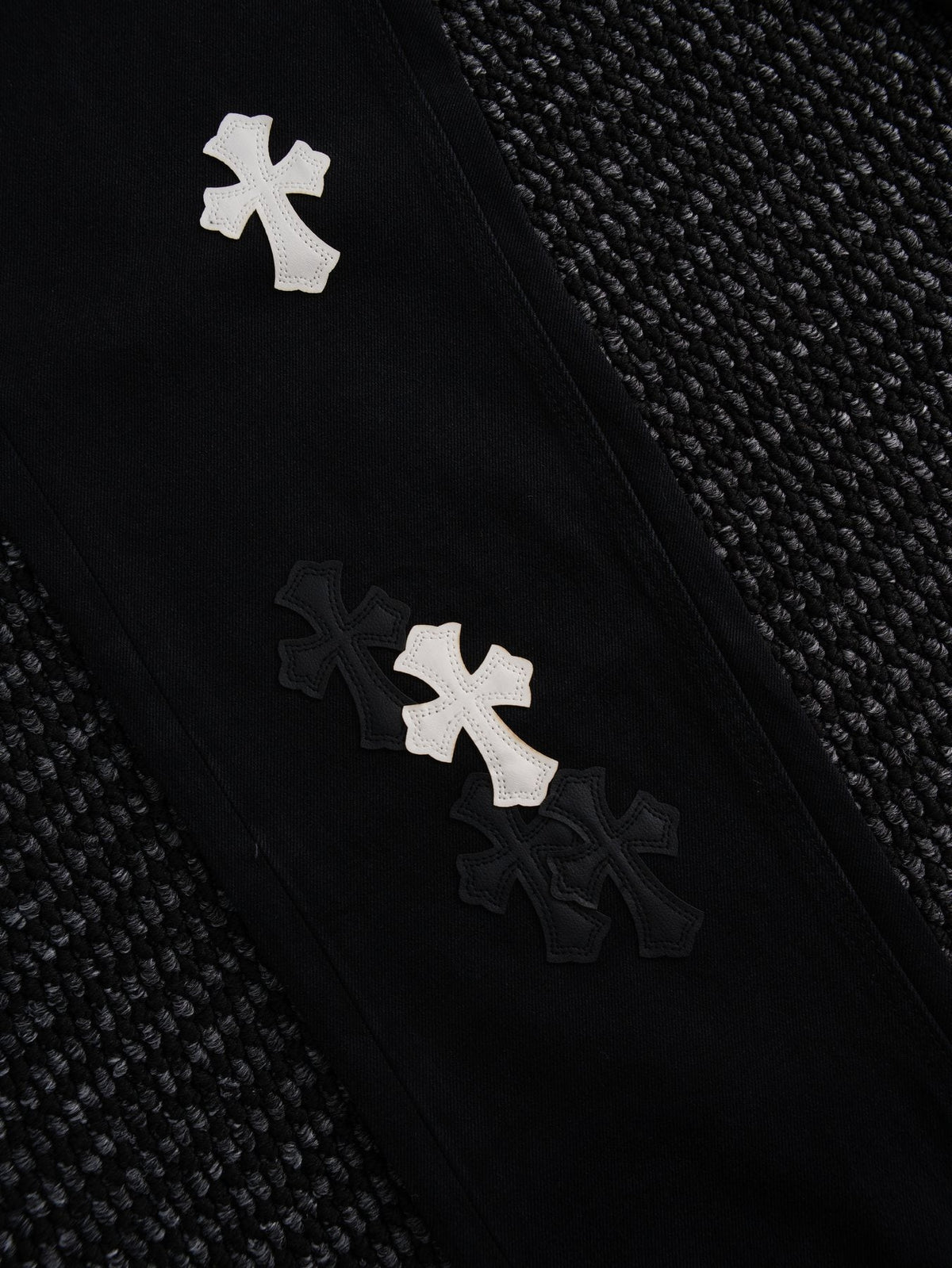Chrome Hearts Cross Patch Black Jeans